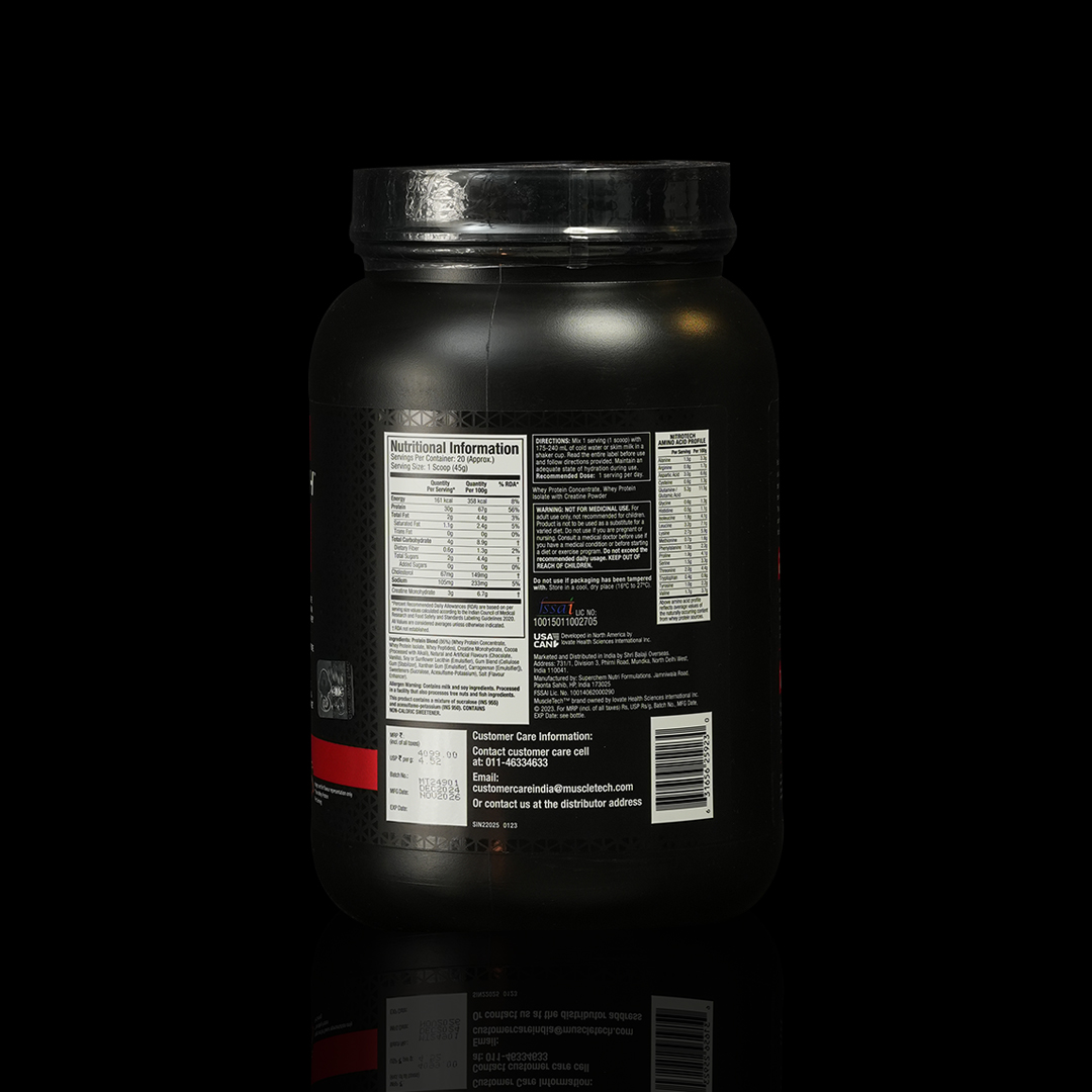 MUSCLETECH NITROTECH WHEY 1KG - Image 3